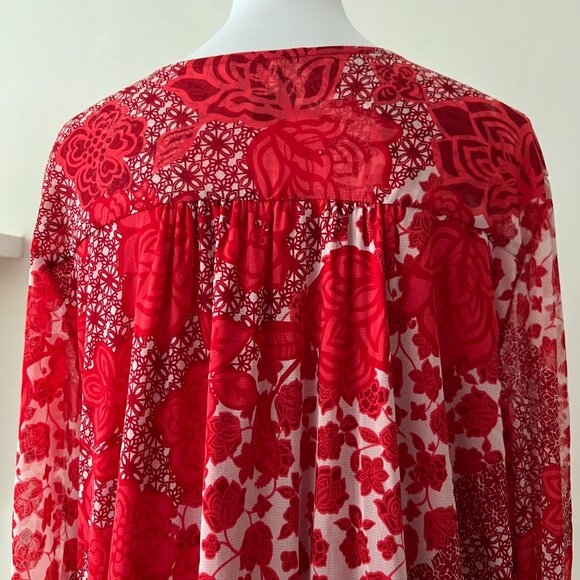 I.N.C International Concepts 3X Top Plus blouse Long Sleeve Fall boho shirt Bell - Picture 12 of 17